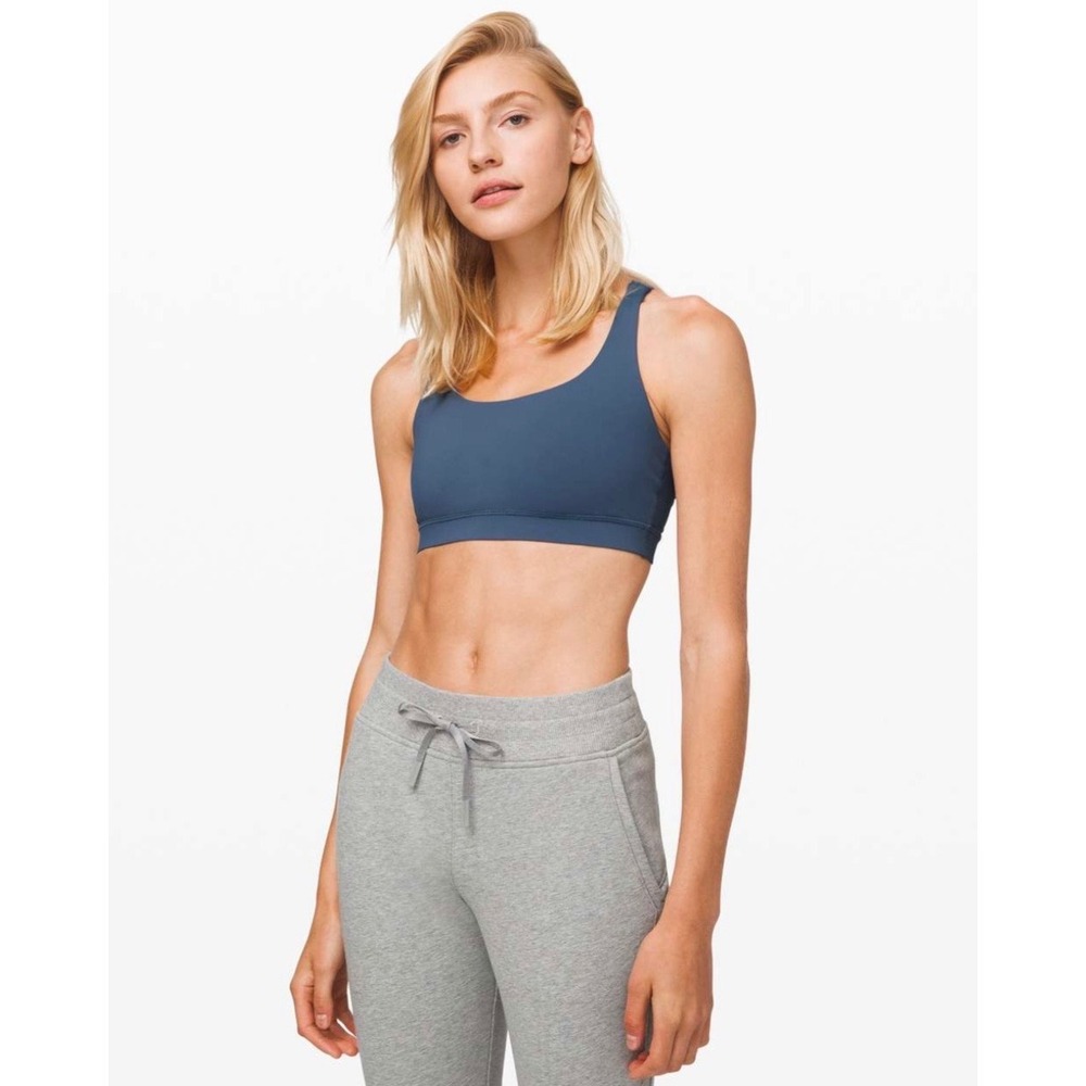 Lululemon Energy Bra *Medium Support, B–D Cups Code Blue 8 Gym Running Active - Picture 2 of 5